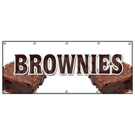 Signmission BROWNIES BANNER SIGN bakery chewy warm homemade best chocolate blondies B-120 Brownies